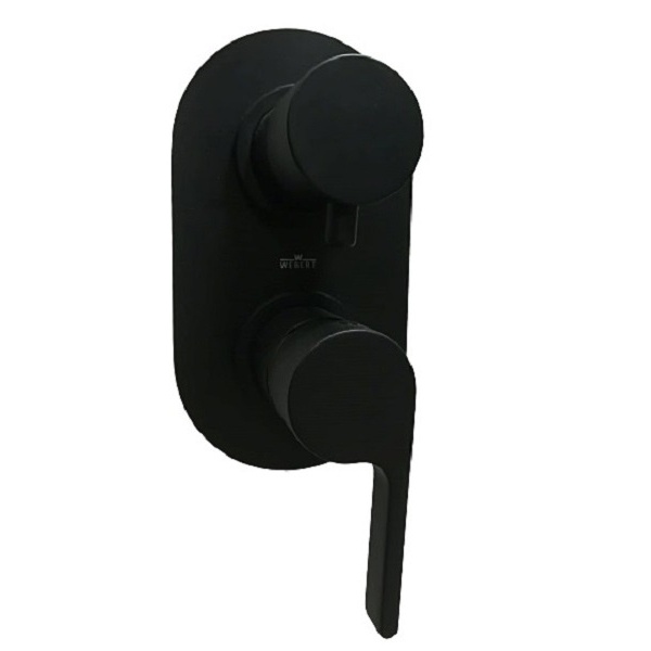 Webert DR860101560 Doremi Смеситель для ванны встраиваемый, без гибкой подводки, душа, черный - 0