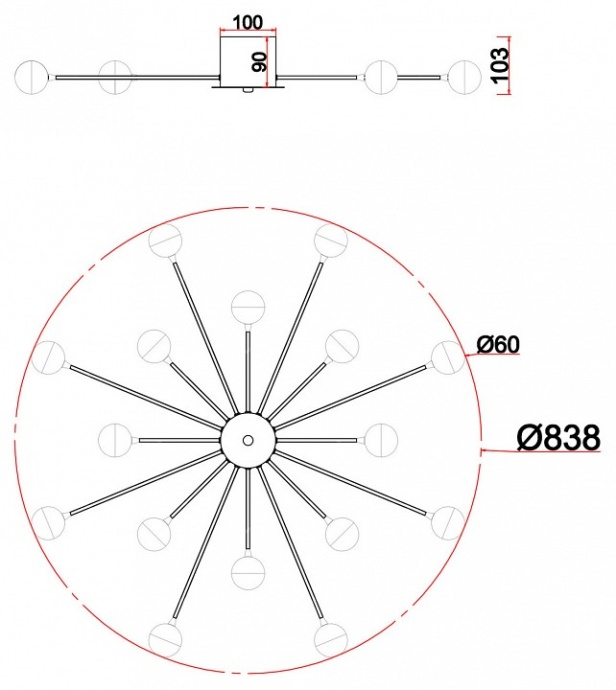 Потолочная люстра Freya Celebrity FR5242CL-16BS - 1