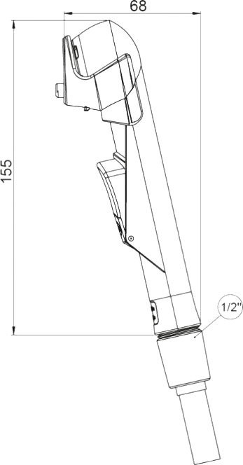 Гигиенический душ GPD хром STS06 - 1