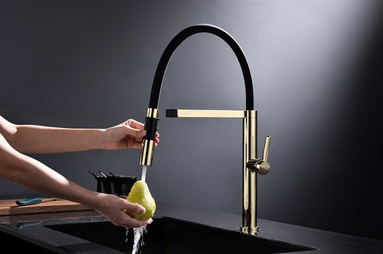 Смеситель для кухни Paulmark Leader золото Le214101-G - 7