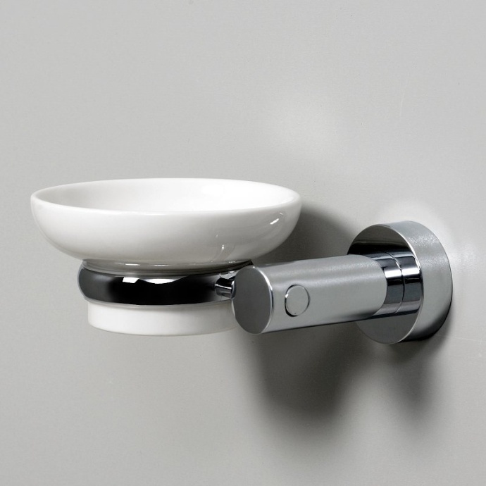 Мыльница с держателем Wasserkraft хром - белый K-24229 - 1