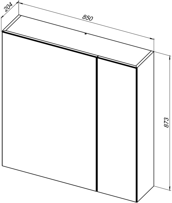 Зеркало-шкаф Aquanet Йорк 85 орех 203954 - 10
