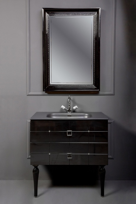 Тумба под раковину Armadi Art Vallessi Avangarde Piazza 80 черный - хром 841-080-BCR - 1