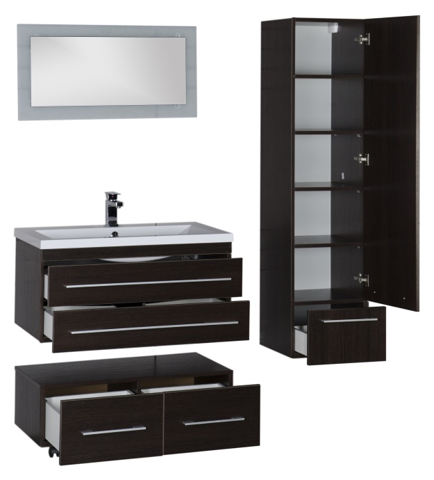 Тумба Aquanet Нота 90 подкатная венге 00170748 - 21