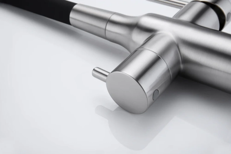 Смеситель для кухни Paulmark Salix с гибким изливом сталь - черный матовый Sa213419-NI - 10