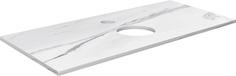 Консоль DIWO Элиста 120 белый мрамор, с раковиной Moduo 55 Leaf 555873 - 5