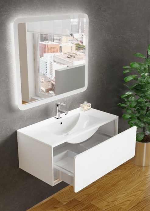 Комплект мебели Sanvit Бруно -1 90 белый глянец - 2