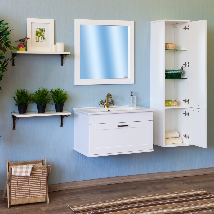 Шкаф-пенал Sanflor Ванесса R подвесной, белый С000005889 - 6