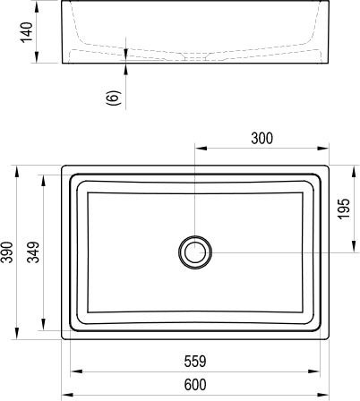 Раковина Ravak Formy 01 60 XJL01260000 - 5