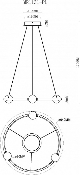 Подвесной светильник MyFar Victory MR1131-PL - 2