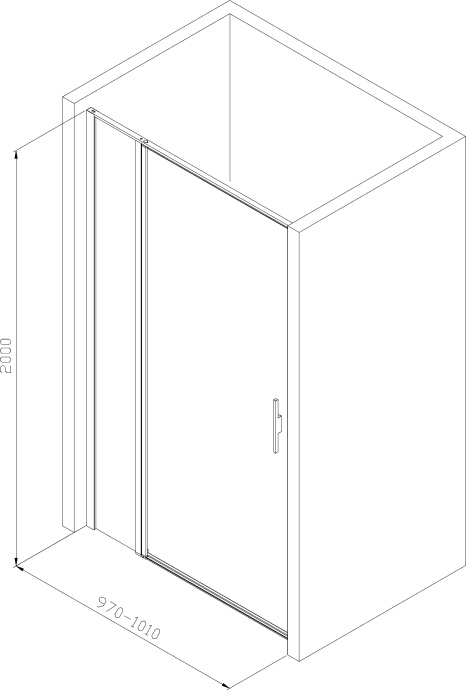 Душевая дверь в нишу Allen Brau Priority 3.31005.BA 100 - 10