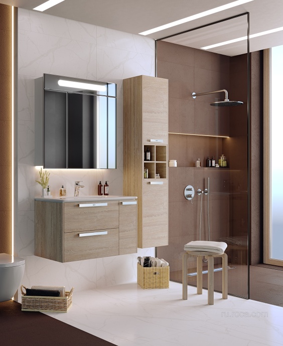 Шкаф-пенал Roca Lago светлый дуб 857297444 - 1