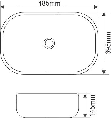 Накладная раковина Misty MELANA 50 белая глянцевая MLN-A419 - 2