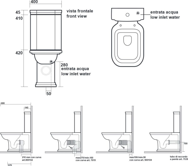 Чаша для унитаза-компакта Kerasan Waldorf 411701 - 4