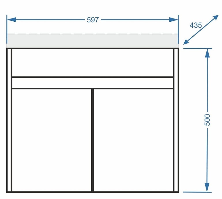 Тумба под раковину Stella Polar Фаворита Сомо 60 белый SP-00000167 - 4