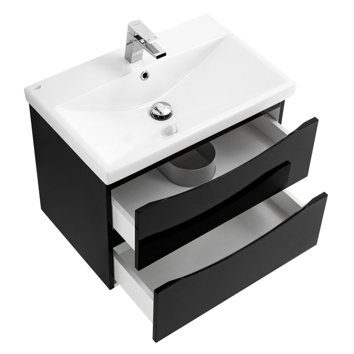 Тумба с раковиной Belbagno Marino 60 черный - 4