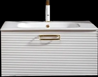 Тумба под раковину Armadi Art Vallessi Avangarde Linea 80 белый - золото 842-080-WG - 0