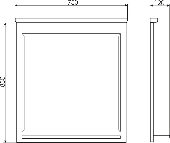 Зеркало Comforty Тбилиси 70 белый глянец 00003132631 - 3