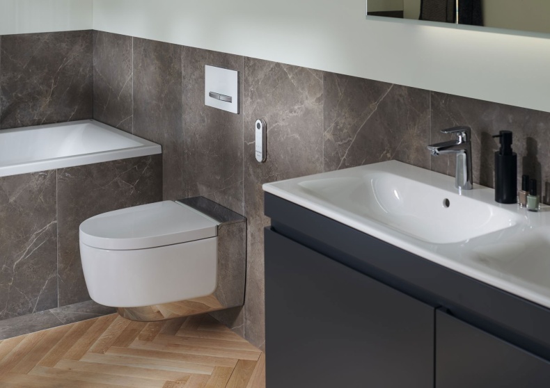 Унитаз подвесной Geberit AquaClean Mera Classic 146.204.21.1 глянцевый хром, с сиденьем - 28