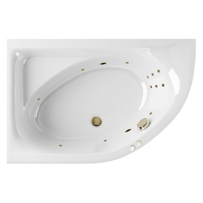 Ванна акриловая Excellent Aquaria Line 170x110 L с гидромассажем белый - бронза WAEX.ARL17.LINE.BR - 0