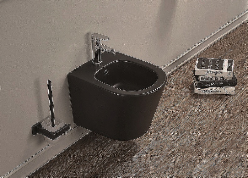 Биде подвесное Ceramalux черный, матовый  5330MB - 1