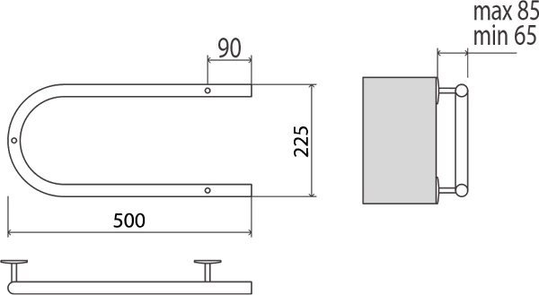 Электрический полотенцесушитель Terminus П-образный 500x200 Хром 4620768883934 - 5
