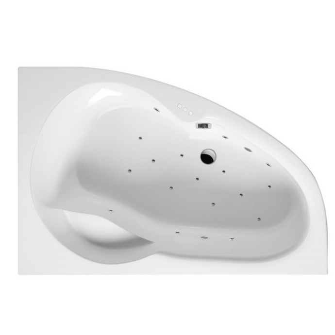 Ванна акриловая Excellent Newa Relax R 160х95 с гидромассажем белый - хром WAEX.NEP16.RELAX.CR - 0