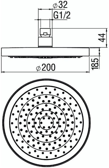 Верхний душ Nobili   WE00139/94CR - 1
