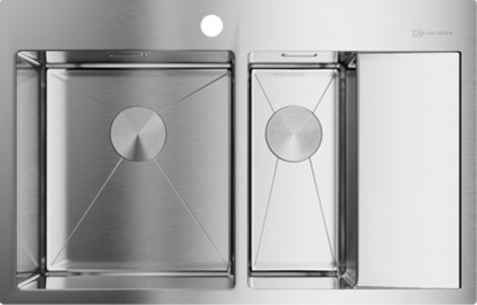 Мойка кухонная Omoikiri Akisame 78-2-IN-L нержавеющая сталь 4973062 - 0
