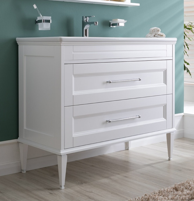 Тумба для комплекта Aquanet Бостон М 100 ручки хром 209678 - 3