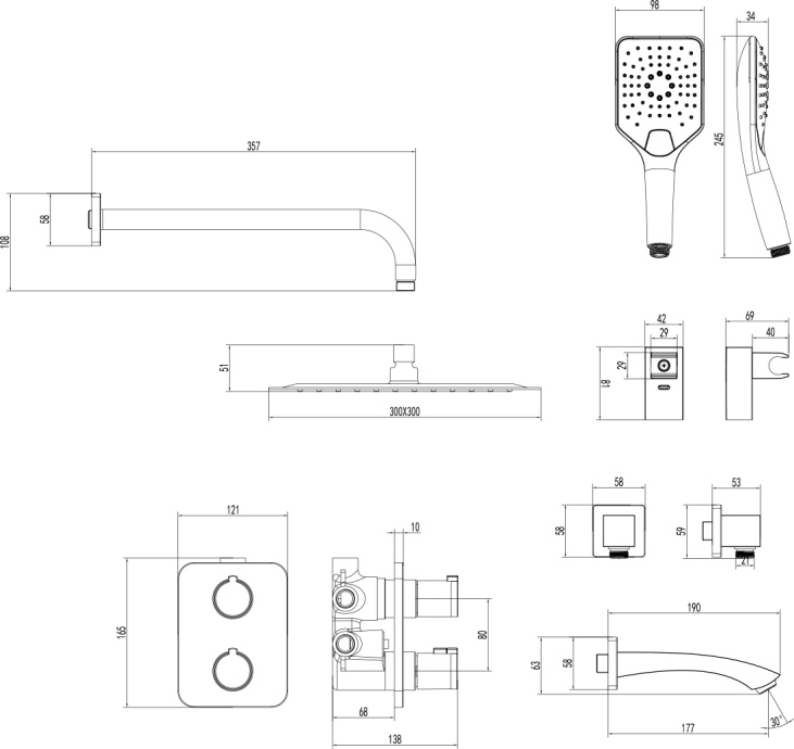 Душевой комплект Lemark Yeti LM7842С LM7842C - 1