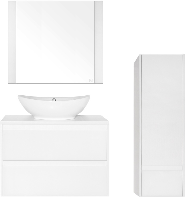 Зеркало Style Line Монако 80 осина белая ЛС-00000631 - 1