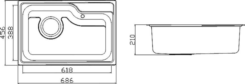 Мойка кухонная Seaman Eco Wien SWT-6845 SWT-6845.A - 1