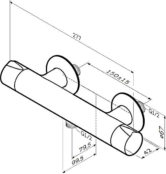 Термостат AM.PM Like F8040000 для душа - 6