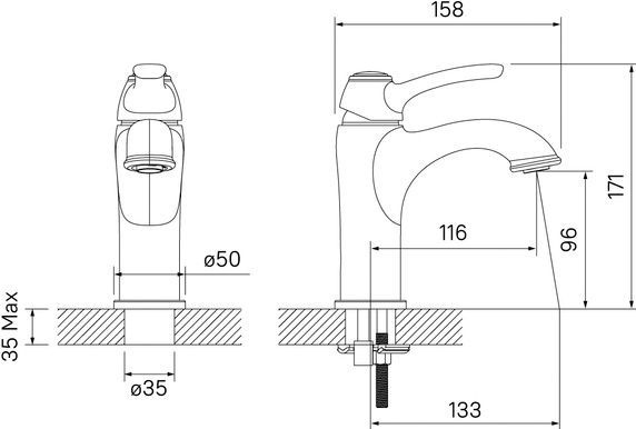 Смеситель Iddis Oldie для раковины, бронза OLDBR00i01 - 6