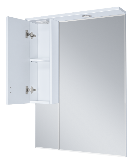 Зеркало-шкаф Misty Дива 65 левое белое с подсветкой П-Див04065-013Л - 1