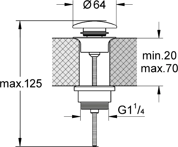 Донный клапан Kerasan Nolita белый матовый  923330 - 2