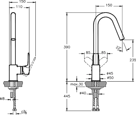 Смеситель для кухни VitrA Root Round хром A42742EXP - 1