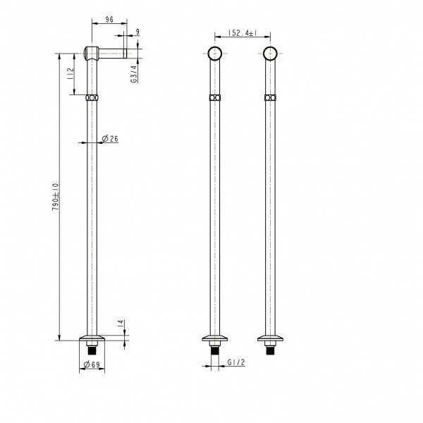 Держатели для напольного смесителя Imperiale 602 - 1