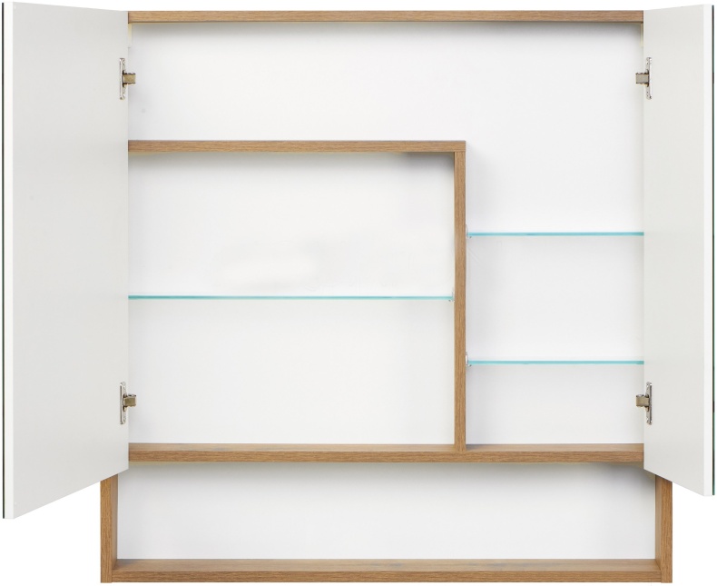 Зеркало-шкаф Aquaton Сканди 90 белый - светлое дерево 1A252302SDZ90 - 1