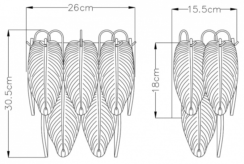 Настенный светильник Arte Lamp Evie A4052AP-2SG - 1