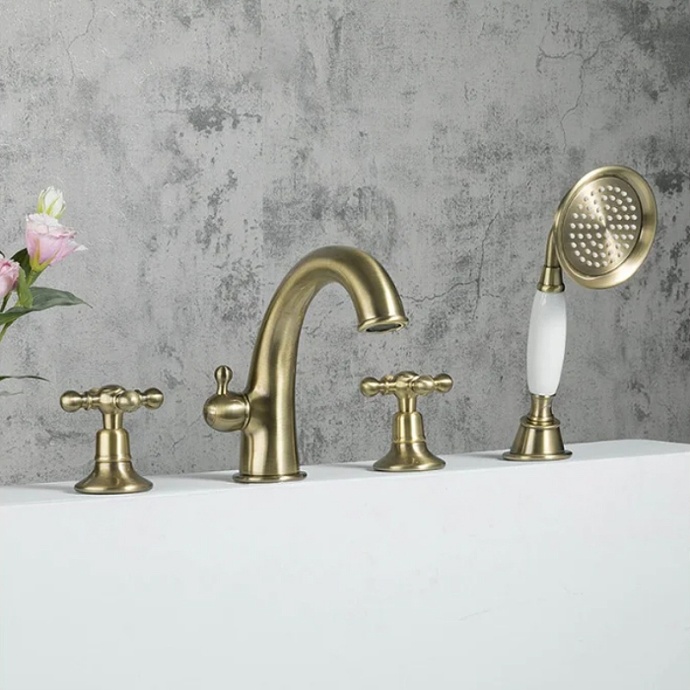 Смеситель на борт ванны Gappo бронза G1189-4 - 1