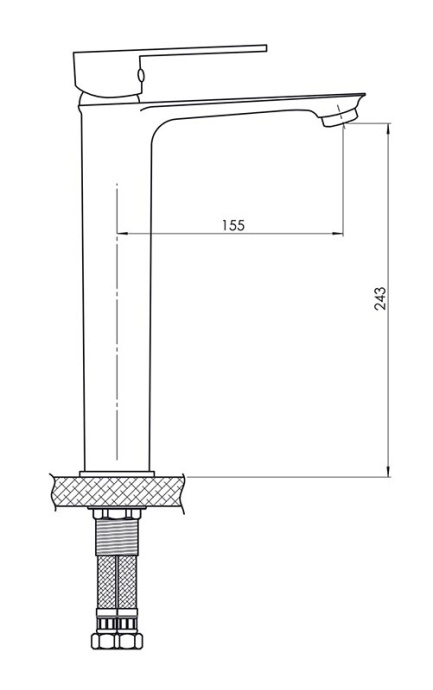 Смеситель для раковины GPD Provido хром MSL155 - 8