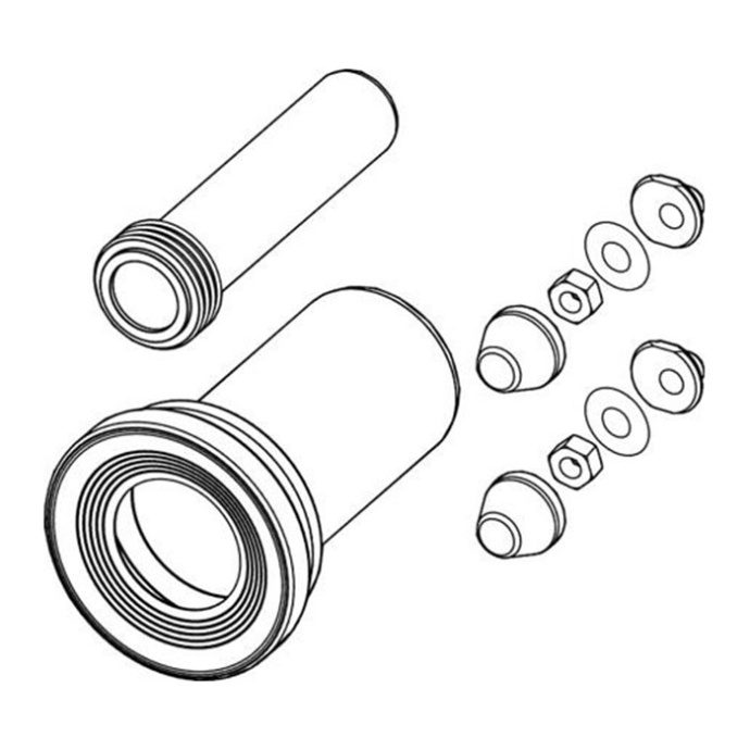 Комплект удлиненного соединения TECEprofil 30 см, DN 90 9820214 - 1