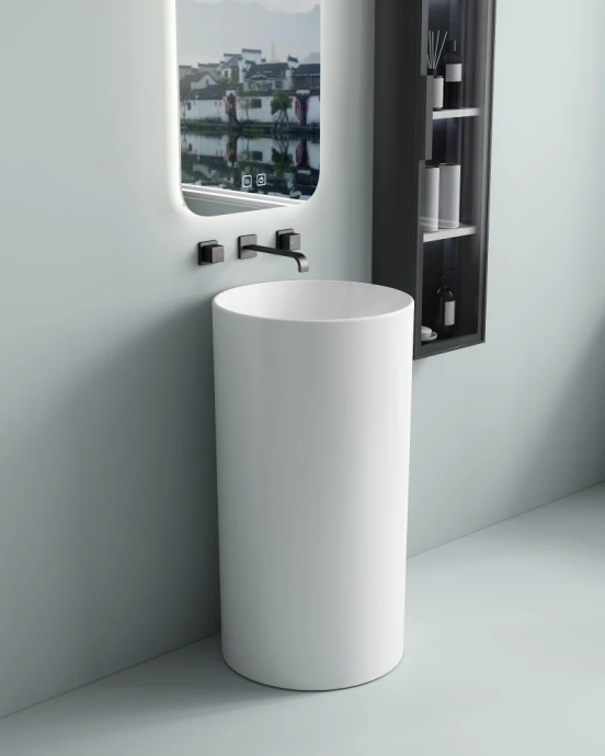 Напольная раковина SantiLine 45 белая глянцевая SL-4014 - 2