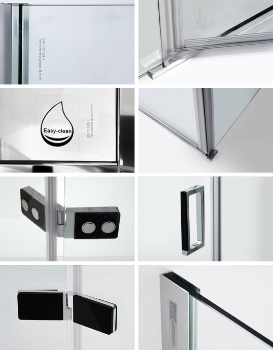 Душевая дверь в нишу Wasserkraft Aller 10H05LB black matt, 120 см 10H05LBLACK MATT - 3