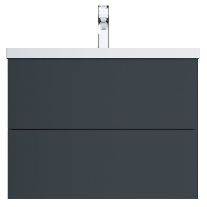M90FHX07522GM GEM, База под раковину, подвесная, 75 см, 2 ящика push-to-open, графит матовый - 0