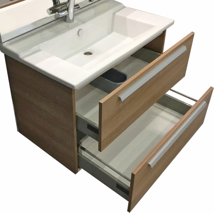 Тумба с раковиной Jacob Delafon Struktura 60 белая, с 2 ящиками - 2