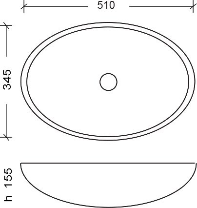 Раковина накладнаяArmadi Art NeoArt 51 серебро 815 - 6
