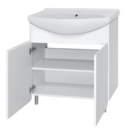 Тумба под раковину Misty Чегет 75 белая глянцевая П-Чег-01075-011 - 1